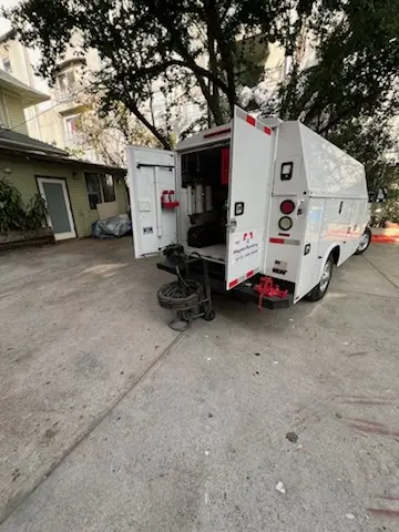 Magnet Plumbing service vehicle on-site for Sewer Line Repair in Redondo Beach